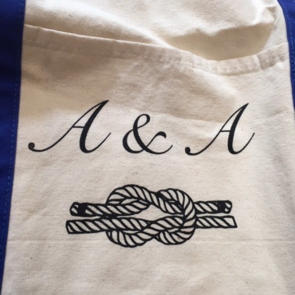 "A & A" Initialed Nautical Personalized Canvas To… - image 5